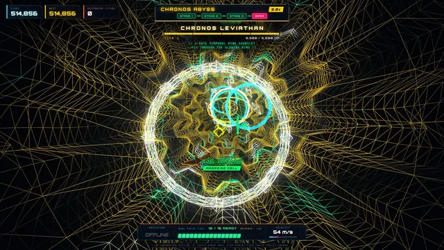 The Chronos Leviathan firing temporal shock rings in the Chronos Abyss