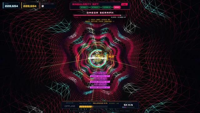 The Omega Seraph inside the Singularity Rift