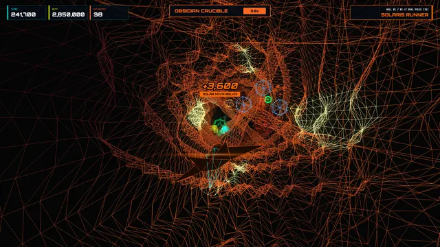 The Solaris Runner in the orange Obsidian Crucible sector